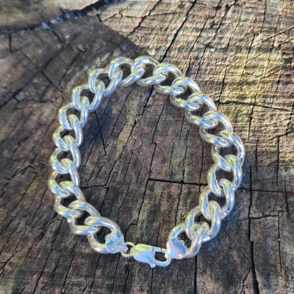 Bracciale in argento 925 catena groumette - AMBRA