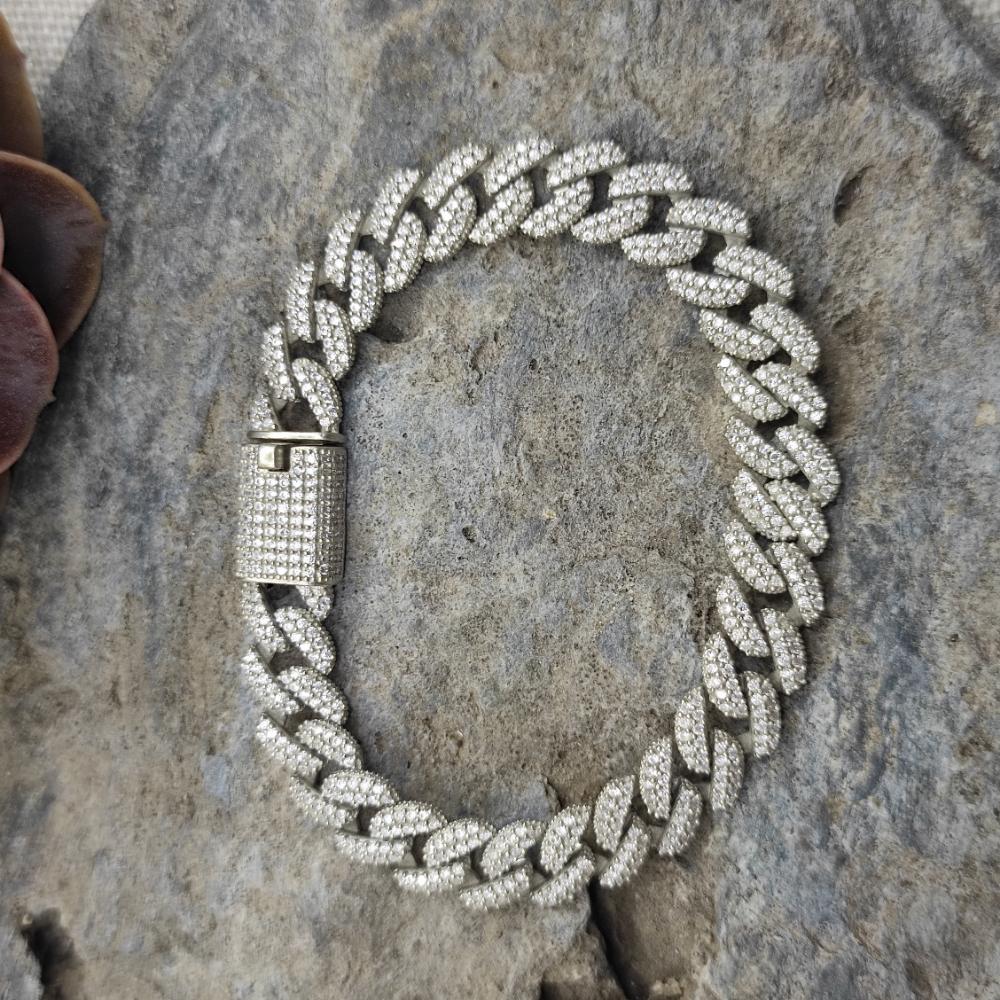 Bracciale catena argento 925 e zirconi - LAYLA