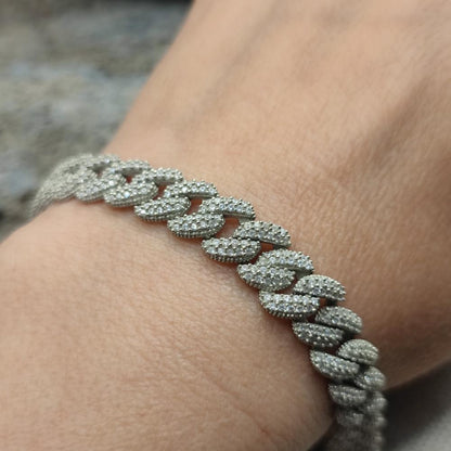 Bracciale catena argento 925 e zirconi - LAYLA