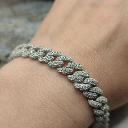 Bracciale catena argento 925 e zirconi - LAYLA