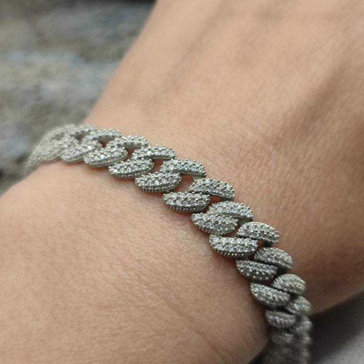 Bracciale catena argento 925 e zirconi - LAYLA
