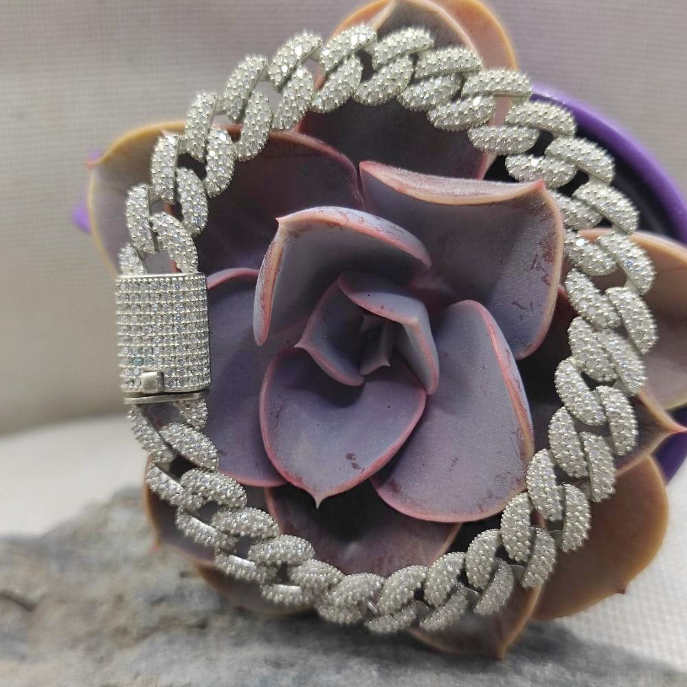 Bracciale catena argento 925 e zirconi - LAYLA
