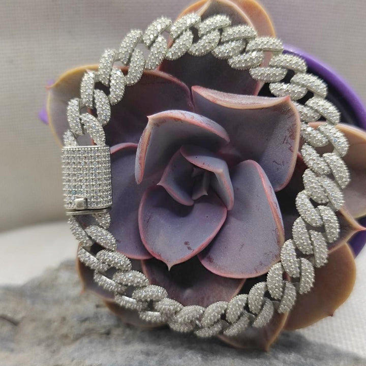 Bracciale catena argento 925 e zirconi - LAYLA