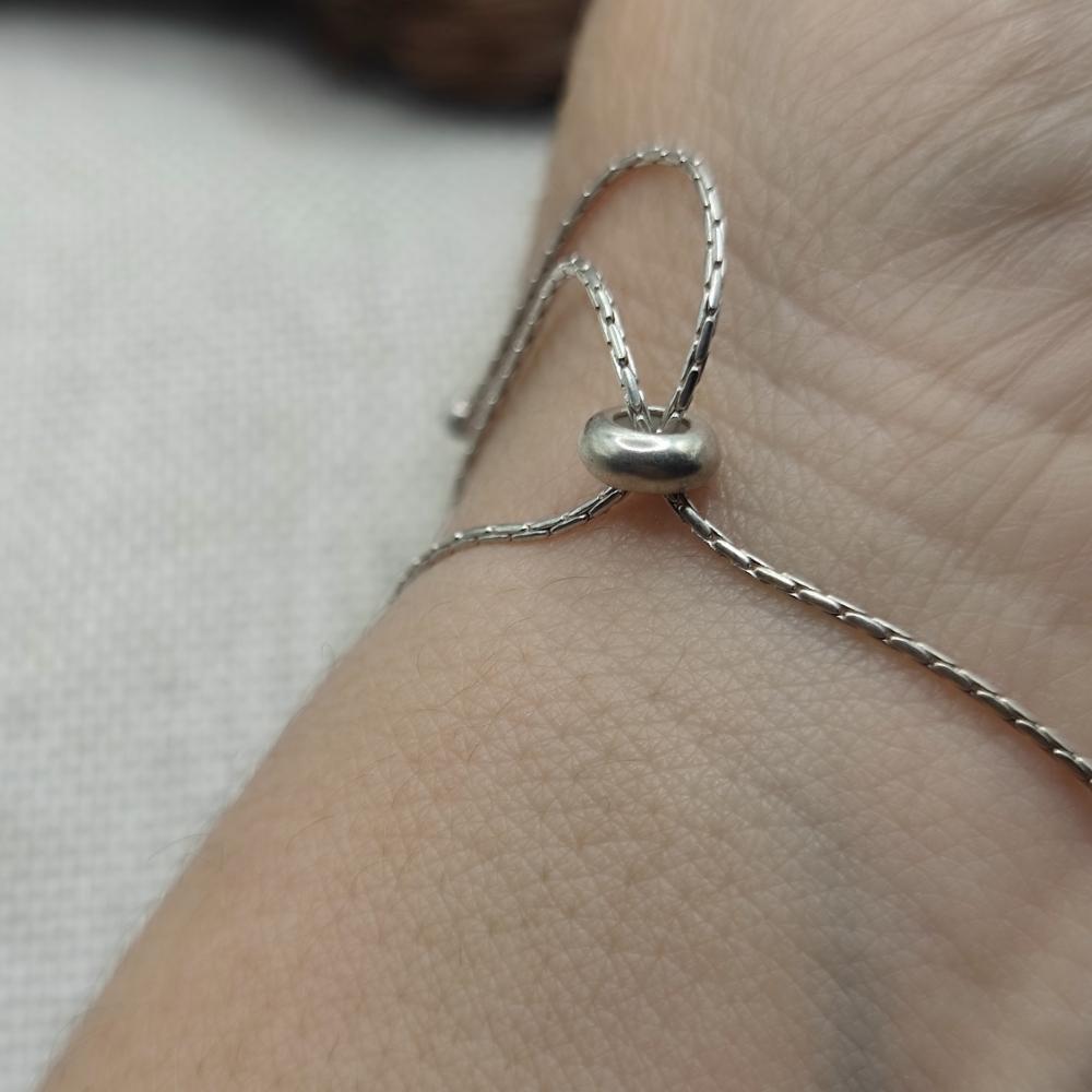 BRACCIALE artigianale in argento con croce - MARKAPUR