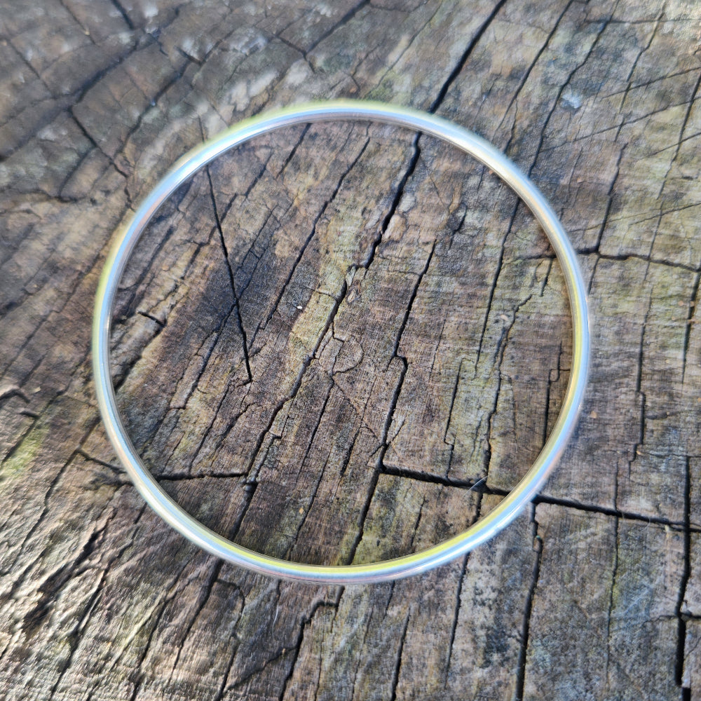 Bracciale liscio a cerchio in argento 925 - GANSAUR