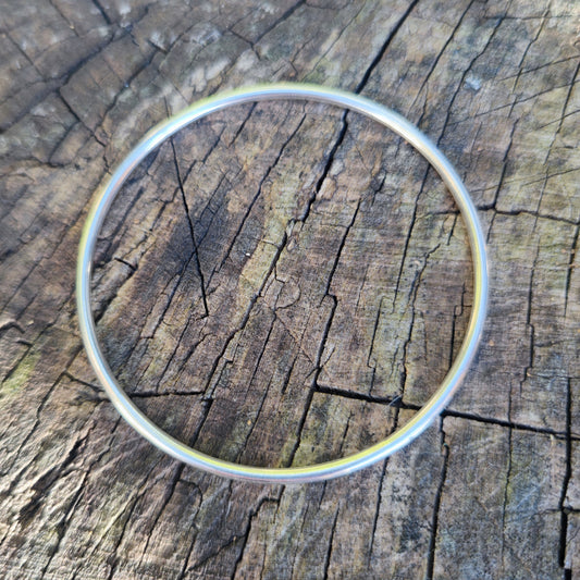 Bracciale liscio a cerchio in argento 925 - GANSAUR