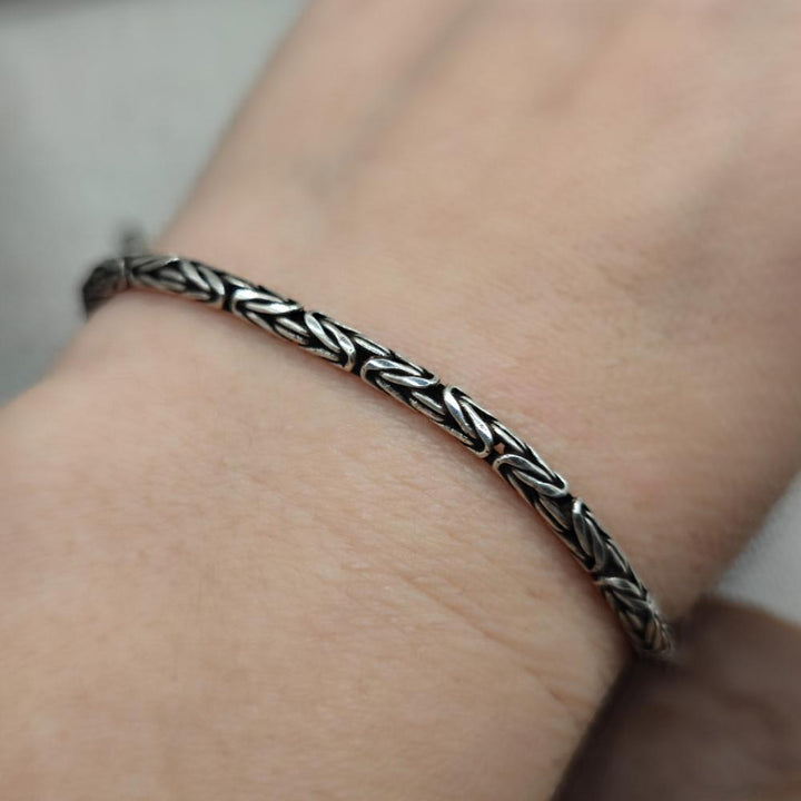 Bracciale maglia bizantina argento 925 - MARG