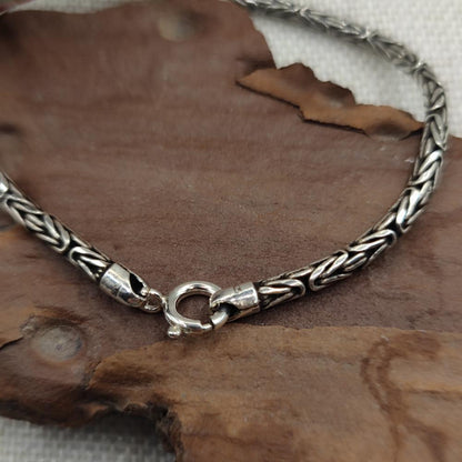 Bracciale maglia bizantina argento 925 - MARG