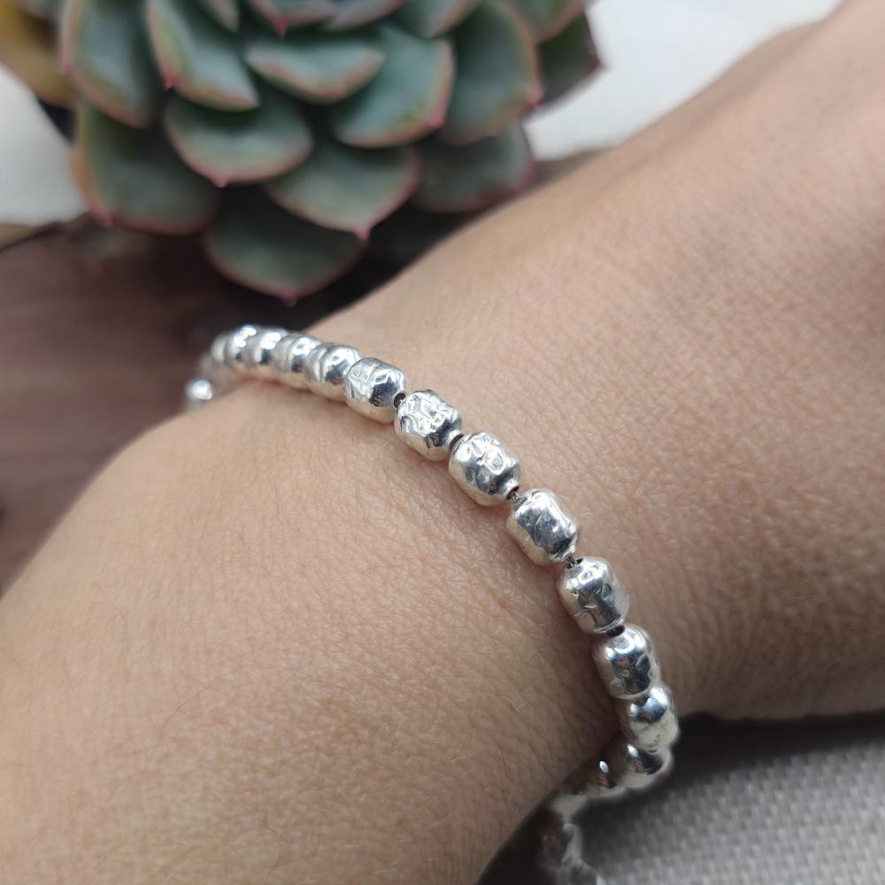 BRACCIALE con pepite in argento 925 - MANCHERIAL