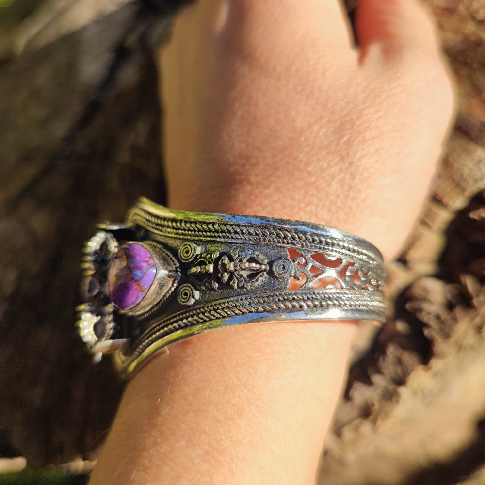 Bracciale rigido in argento 925 con pietra - DANHORA
