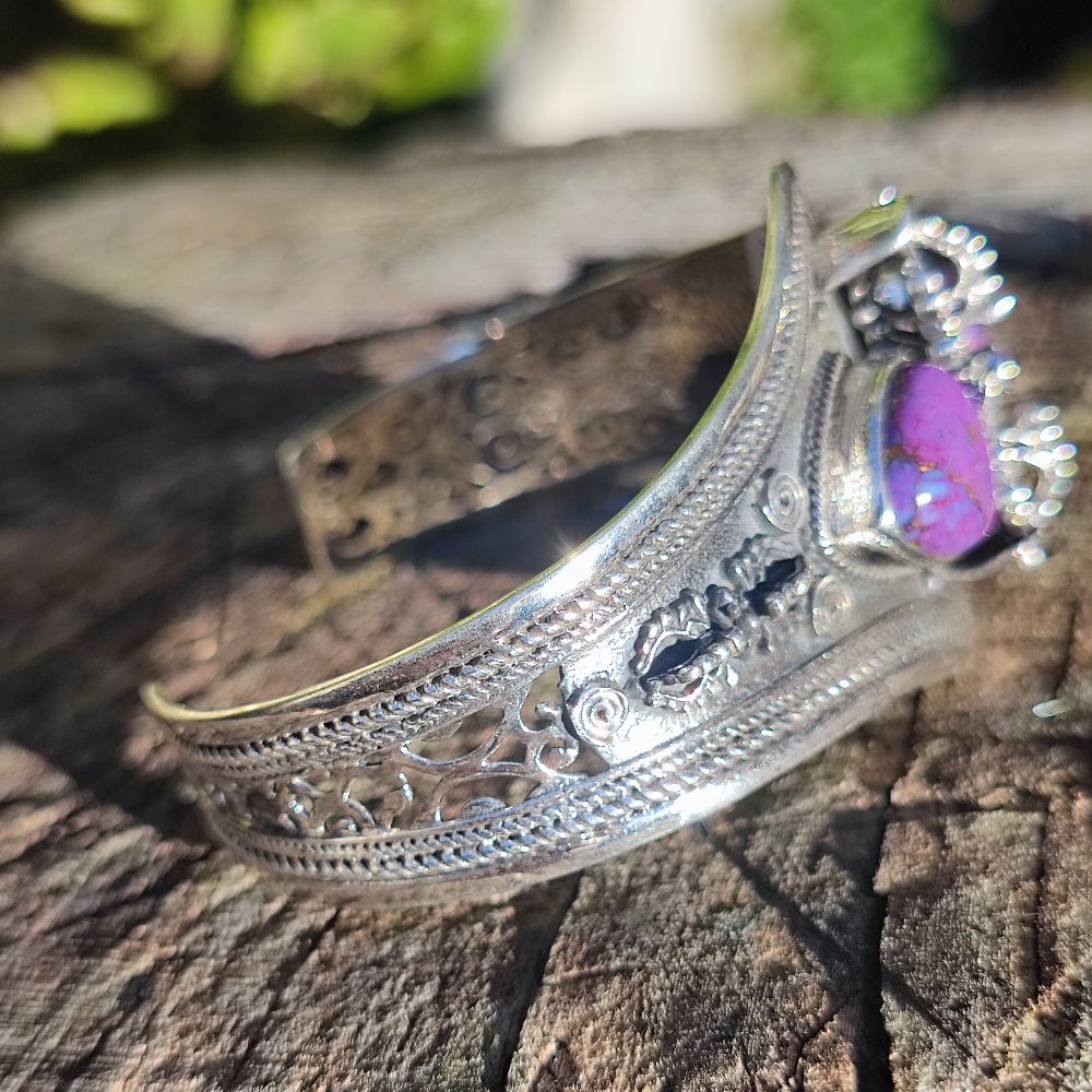 Bracciale rigido in argento 925 con pietra - DANHORA