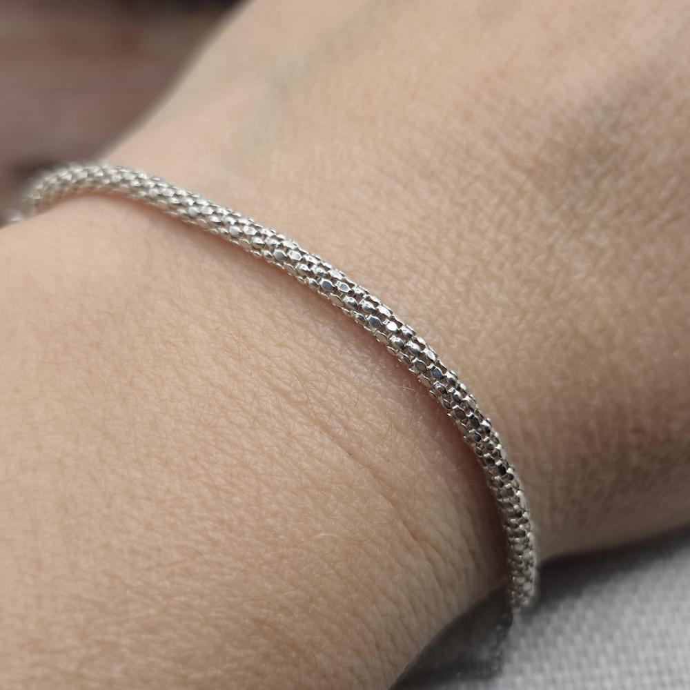 BRACCIALE artigianale in argento con cuori - MANUGURU
