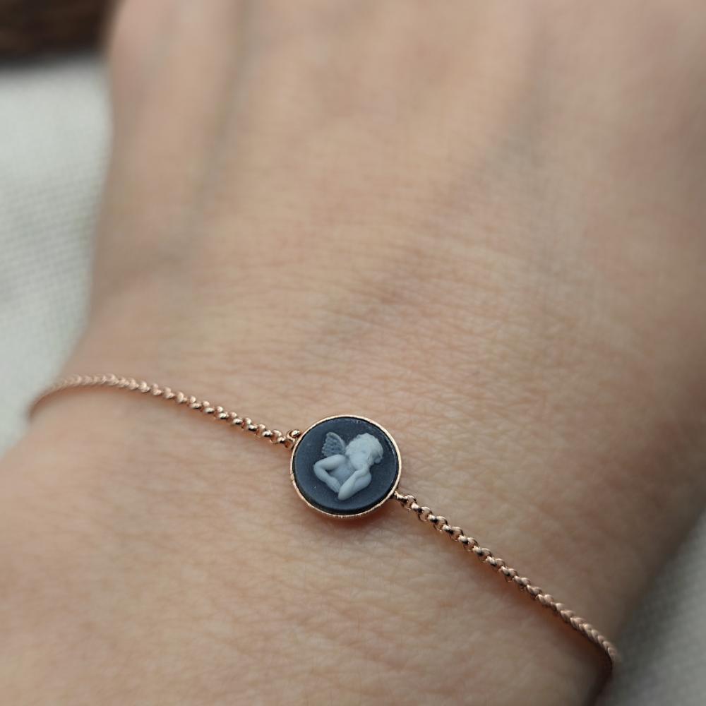 BRACCIALE in argento 925 con cammeo colorato - TAVISHI
