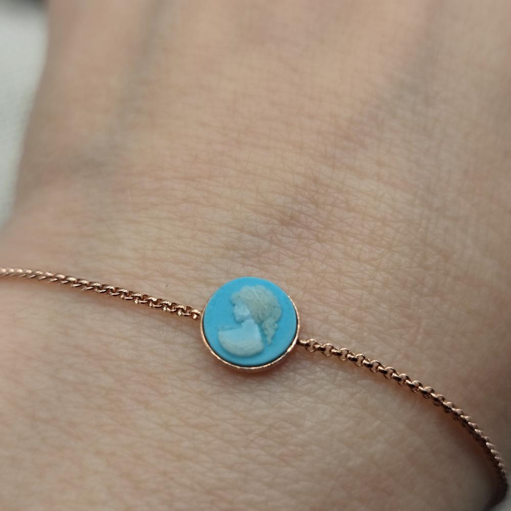 BRACCIALE in argento 925 con cammeo colorato - TAVISHI