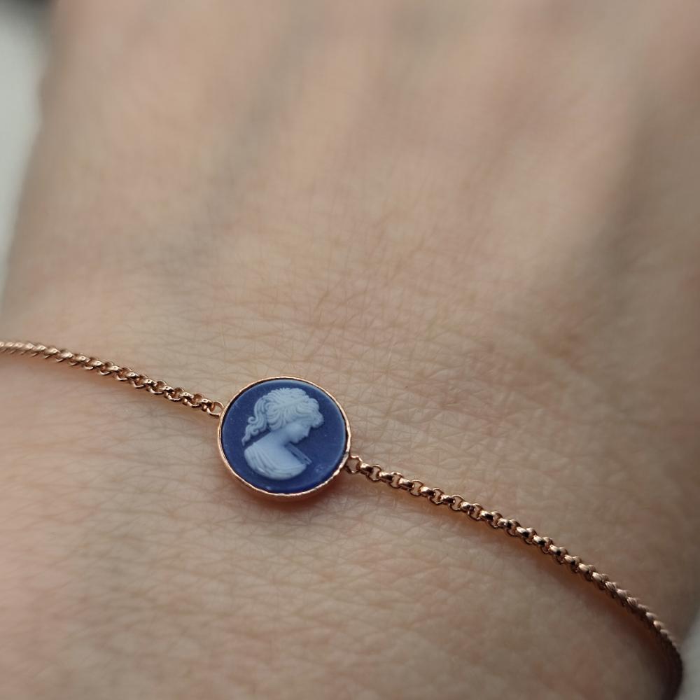 BRACCIALE in argento 925 con cammeo colorato - TAVISHI