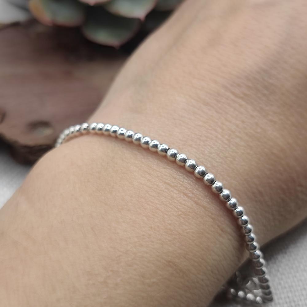 BRACCIALE con sfere in argento 925 - MANDAPETA