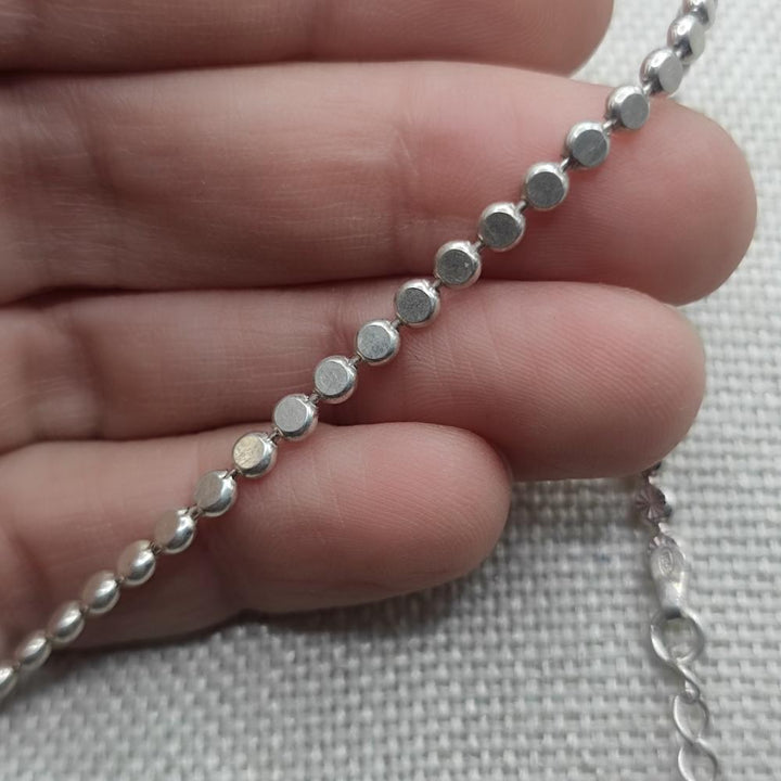 BRACCIALE con sfere piatte decorate in argento 925 - MEERPET