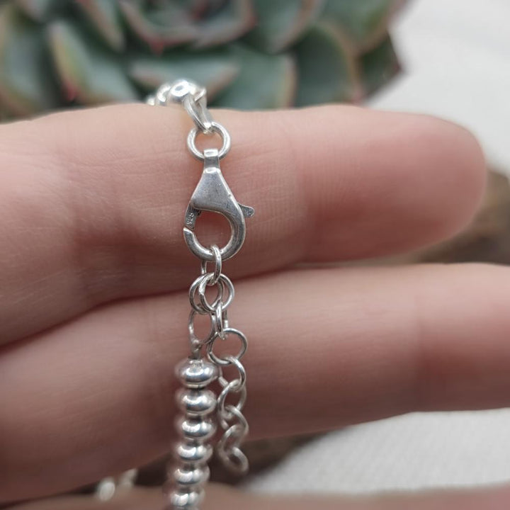 BRACCIALE con sfere schiacciate in argento 925 - MANGALAGIRI