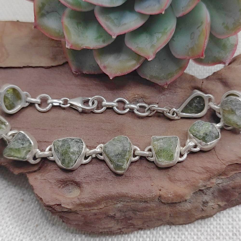 Bracciale argento 925 TORMALINA verde