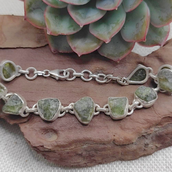 Bracciale argento 925 TORMALINA verde