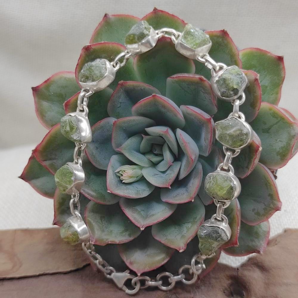 Bracciale argento 925 TORMALINA verde