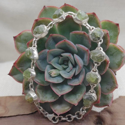 Bracciale argento 925 TORMALINA verde