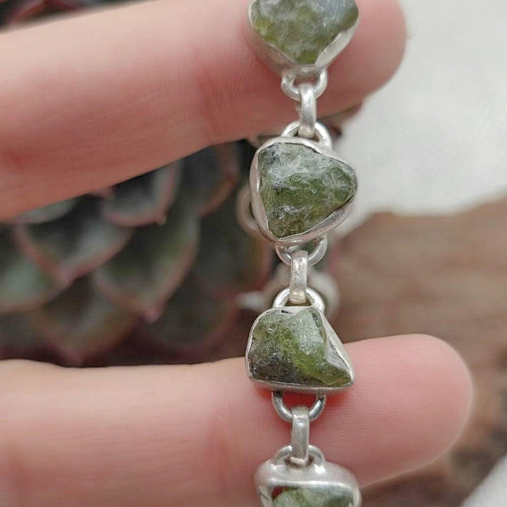 Bracciale argento 925 TORMALINA verde