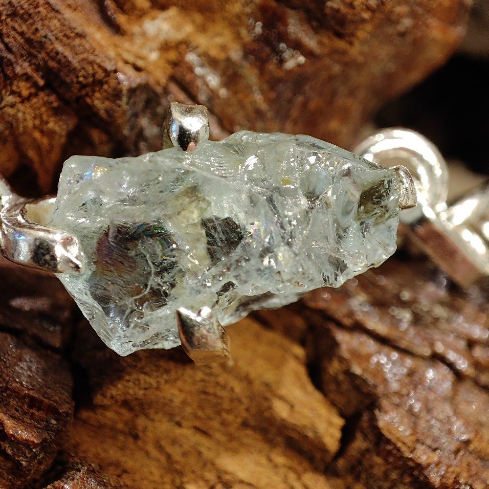 BRACCIALE INAY con Acquamarina grezza in argento 925 – immagine6