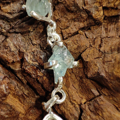 BRACCIALE INAY con Acquamarina grezza in argento 925 – immagine5