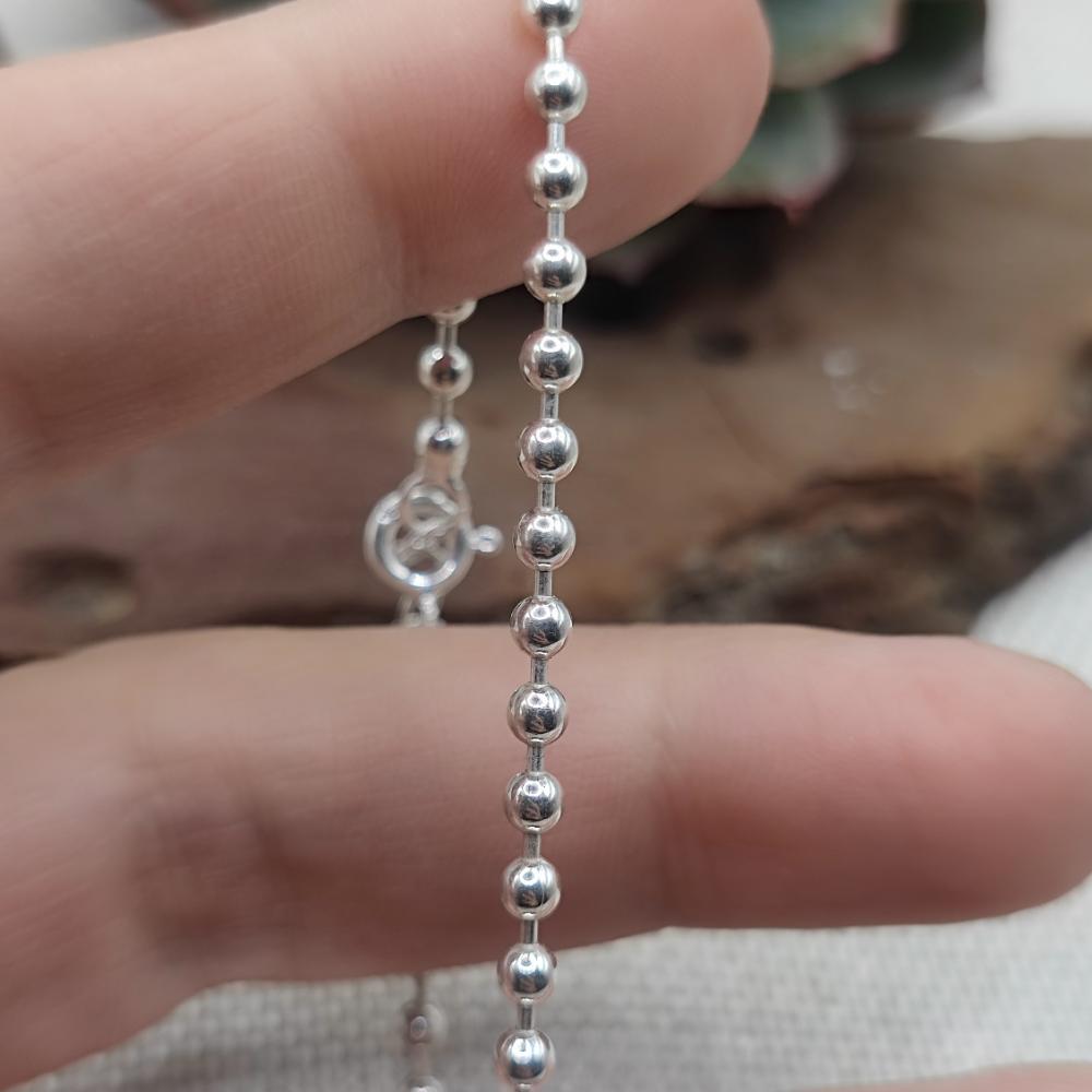 BRACCIALE artigianale con sfere in argento 925 - NALGONDA