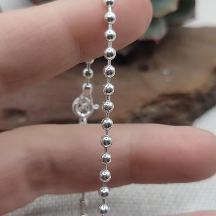 BRACCIALE artigianale con sfere in argento 925 - NALGONDA