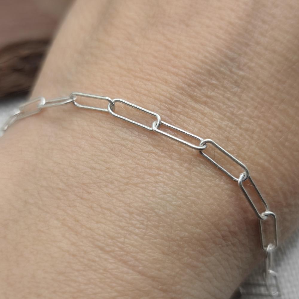 BRACCIALE artigianale in argento 925 a catena - MORAGUDI
