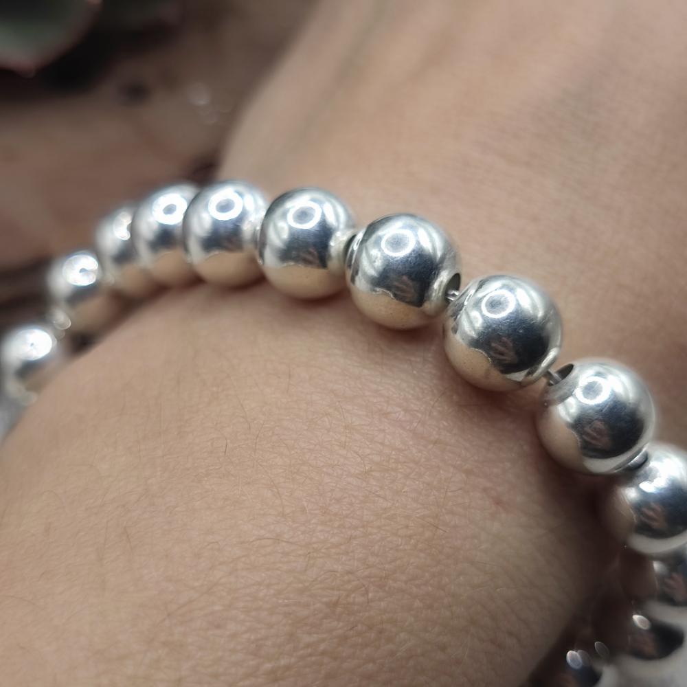 BRACCIALE artigianale sfere in argento 925 - NAGARKU