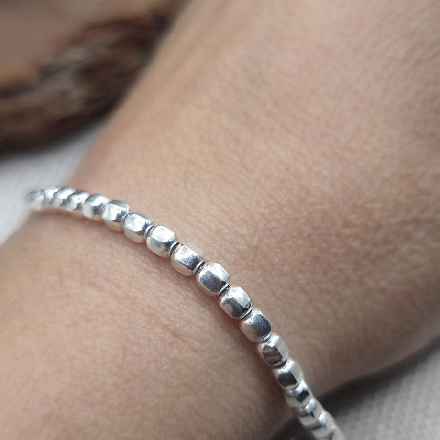 BRACCIALE in argento 925 con pepite sfaccettate - NANDYAL