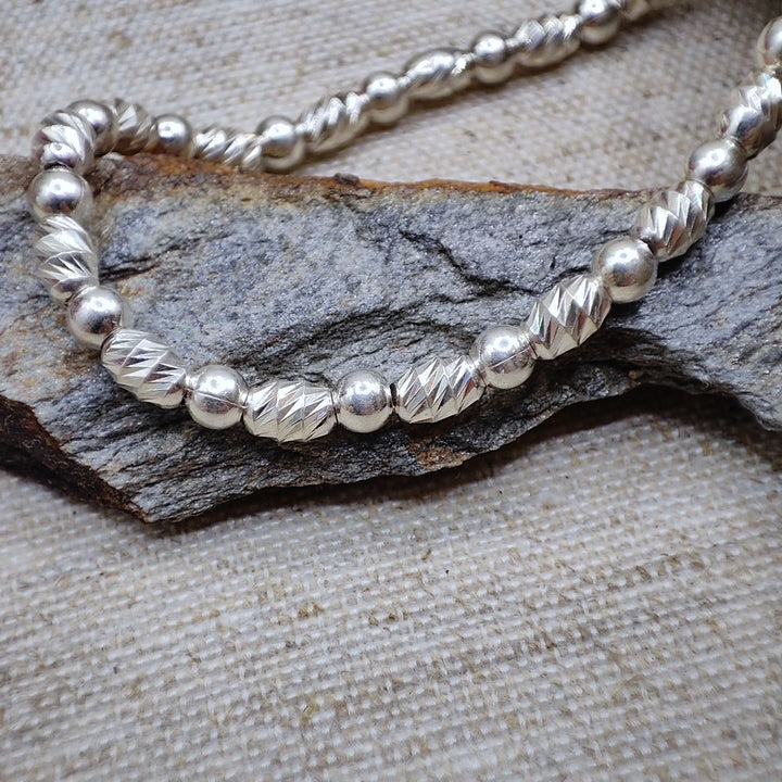 BRACCIALE ARGENTO catena a olive diamantate - APHRODITE