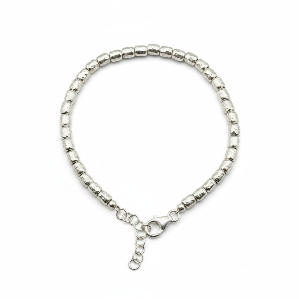 Handcrafted bracelet with hammered tubes - MOMMATO