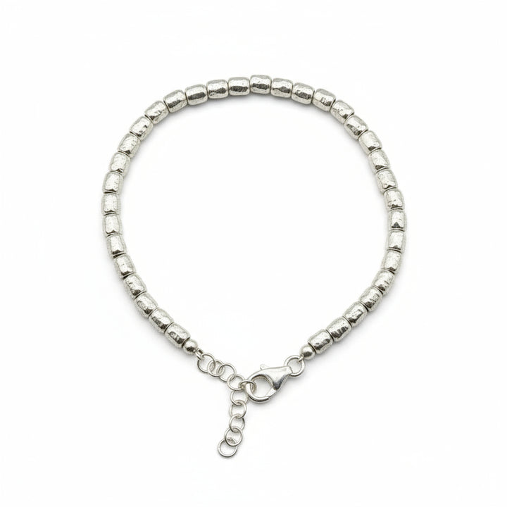 Handcrafted bracelet with hammered tubes - MOMMATO