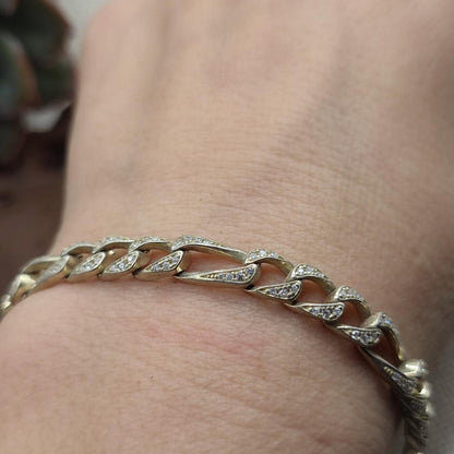 Bracciale catena argento 925 e zirconi - TARA