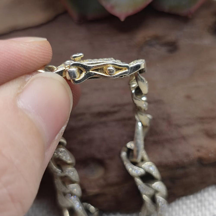 Bracciale catena argento 925 e zirconi - TARA