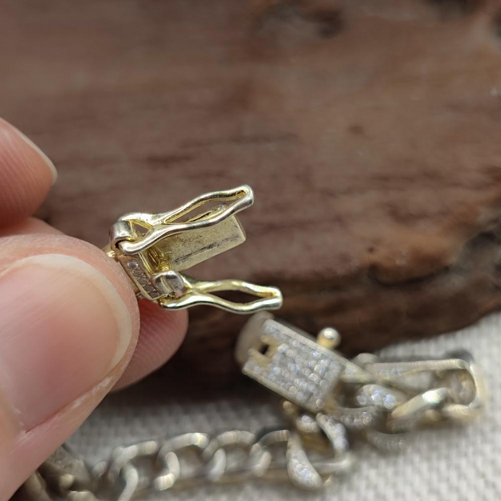 Bracciale catena argento 925 e zirconi - TARA