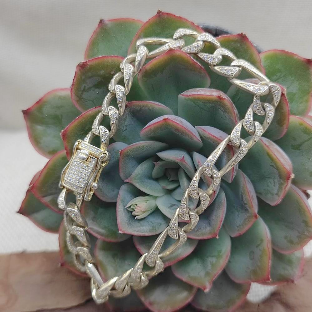 Bracciale catena argento 925 e zirconi - TARA