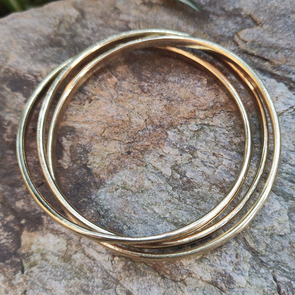 Bracciale artigianale in ottone - PRAKAT#diametro_68-mm-bombato