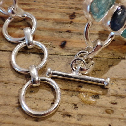 Bracciale con CRISOCOLLA in argento 925 - NARUTO