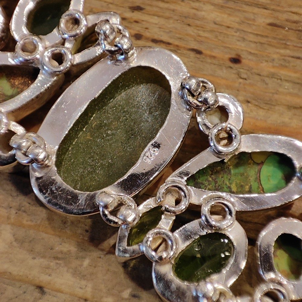 Bracciale donna argento con Prehnite - DARNISTAR