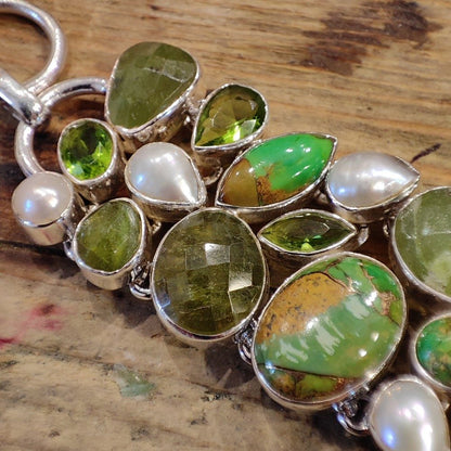 Bracciale donna argento con Prehnite - DARNISTAR