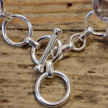 Bracciale con QURZO RUTILATO in argento 925 - NADIA