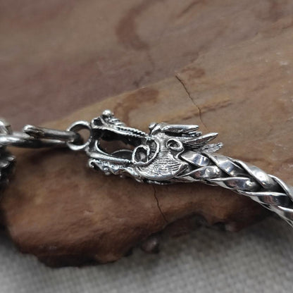 Bracciale etnico in argento 925 drago - AURANGZEB