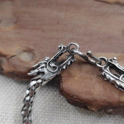 Bracciale etnico in argento 925 drago - AURANGZEB