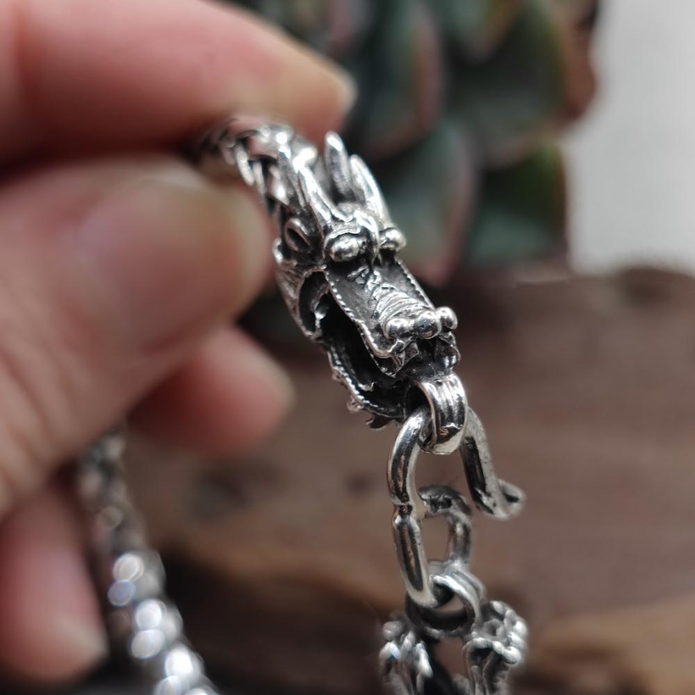 Bracciale etnico in argento 925 drago - AURANGZEB