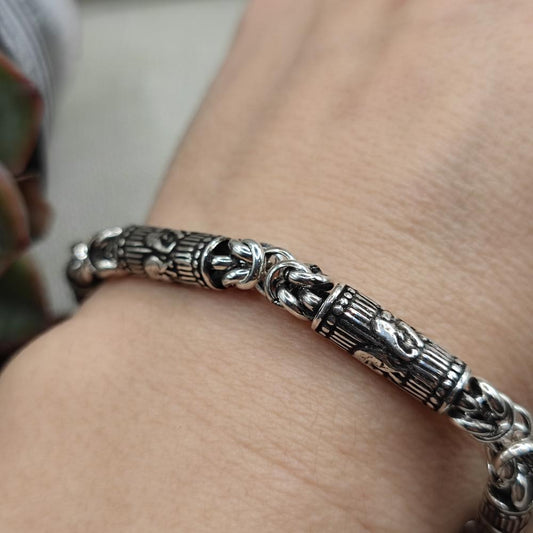 Bracciale etnico in argento 925 elefanti - CONNAUGHT